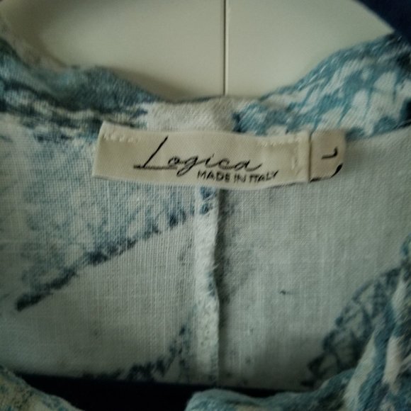 Logica Made in Italy Linen Top~L - Picture 3 of 8